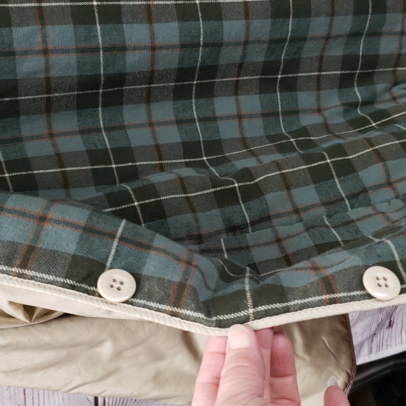 L.L.Bean barn coat cream lined sz medium petite 2 pc - Picture 15 of 16